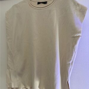 Illusory Ivory Minimal Knit Top M Soft Capsule Basic